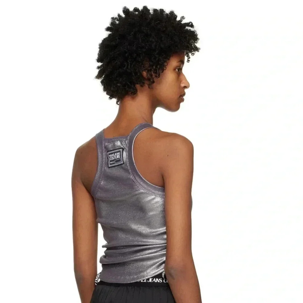 VERSACE JEANS COUTURE
Silver Ruched Tank Top - Picture 2 of 11